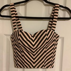 Charlotte Russe Padded Bustier Pink/Black